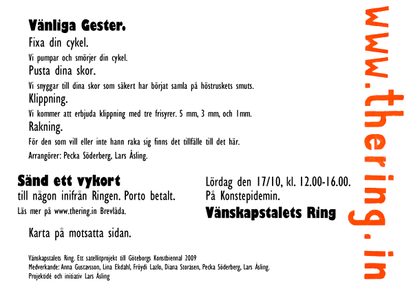 flyer vänliga gester